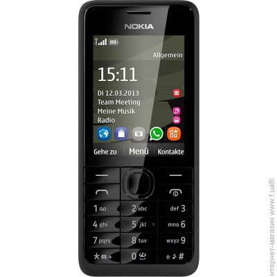 Мобільний телефон Nokia 301 2.4" 3.2 Мп 1200 мАч Black - Зображення 2