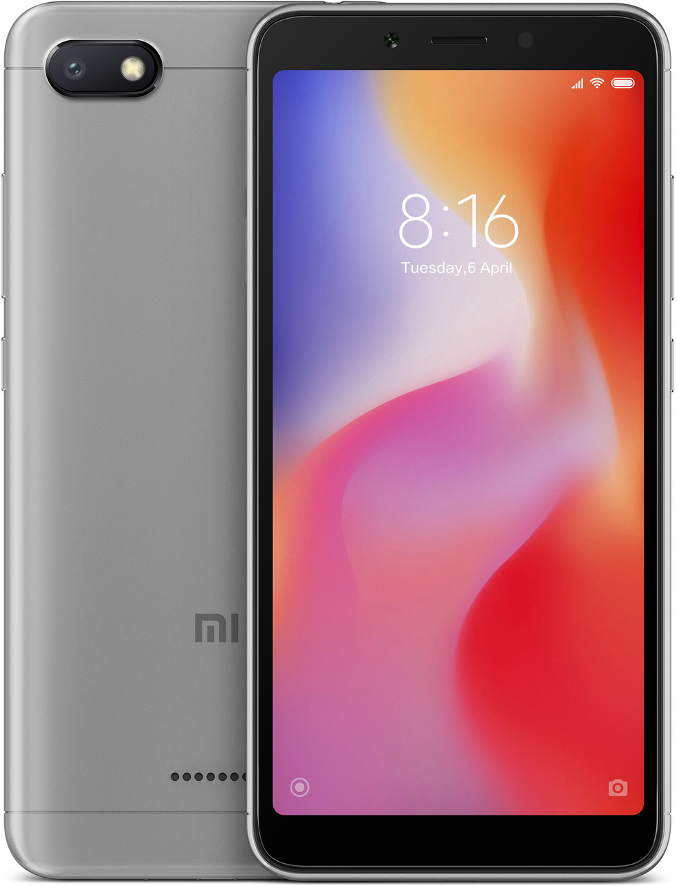 Смартфон Xiaomi Redmi 6A Grey 2/16 ГБ, 5.45", 13 Мп, Helio A22, 3000 мАг