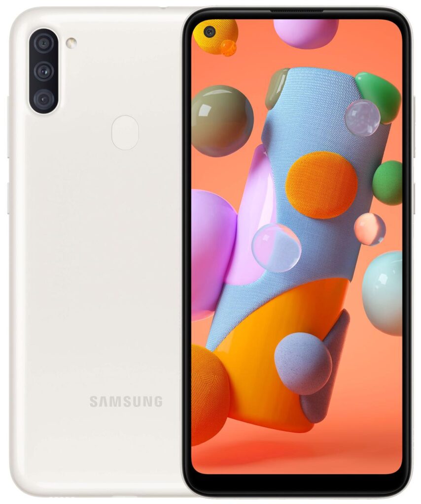 Смартфон Samsung Galaxy A11 (A115F) 2/32GB White 6.4" TFT 1560 x 720 2 SIM 13 МП 4000 мАч Bluetooth 4.2 (відновлений)