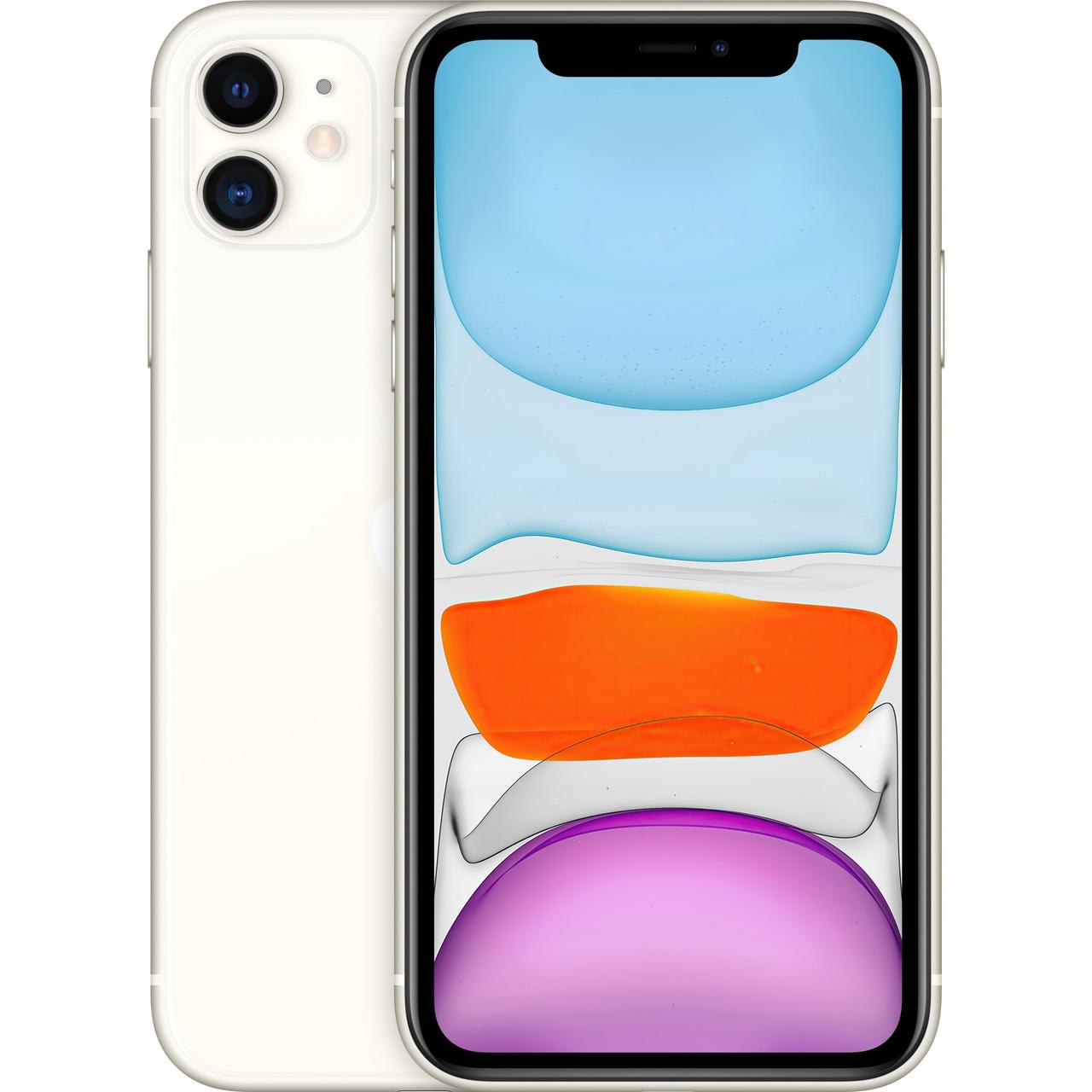 Смартфон iPhone 11 4/256GB White 4G LTE 6.1" 1792 × 828 (HD+) 12 МП + 12 МП 3110 мАг A13 Bionic