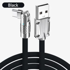 USB-кабель із роз'ємом type-c 120 Вт 6 А гнучкий обертовий довговічний