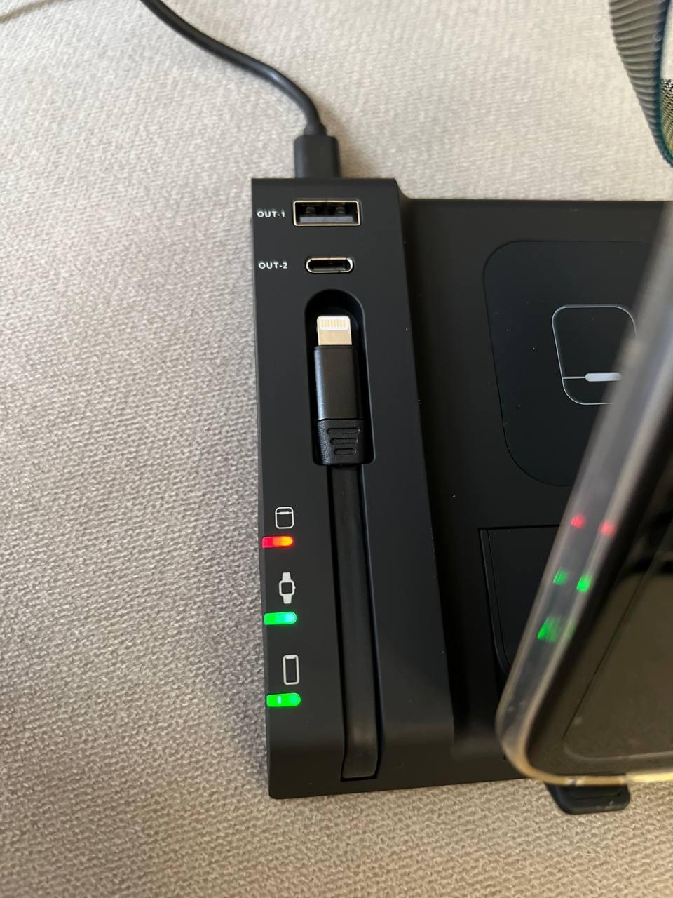 Док-станція 6-в-1 Wireless Charging Station бездротова зарядка для iPhone/iWatch/AirPods (T-3) Black - Зображення 3