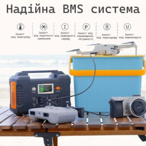 Портативна зарядна електростанція потужністю 200 Вт Сонячний генератор FlashFish ємністю 40800 мА·год (E200) довговічний