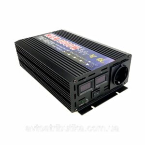 Інвертор з 12V на 220 V 3000 W чистий синус перетворювач premium стандарт