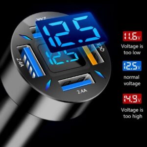 Автомобільна зарядка 4 виходи USB швидка зарядка premium стандарт