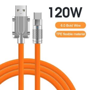 USB-кабель із роз'ємом type-c 120 Вт 6 А гнучкий обертовий premium стандарт