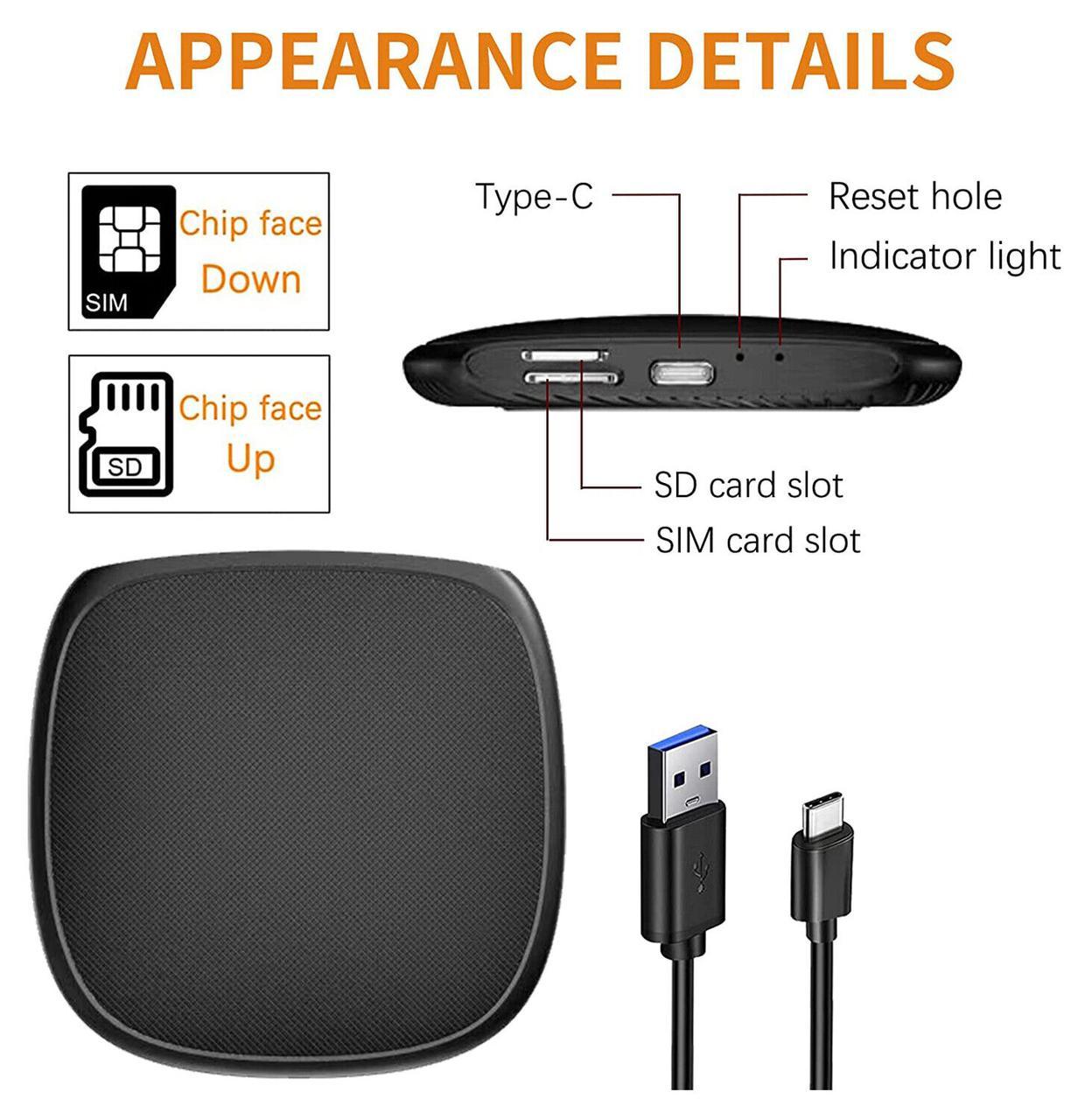 Андроїд Авто CarAiBOX 4/64 ГБ CarPlay Ai Box 8-ядерний процесор Qualcomm 6125 Wi-Fi GPS - Зображення 4