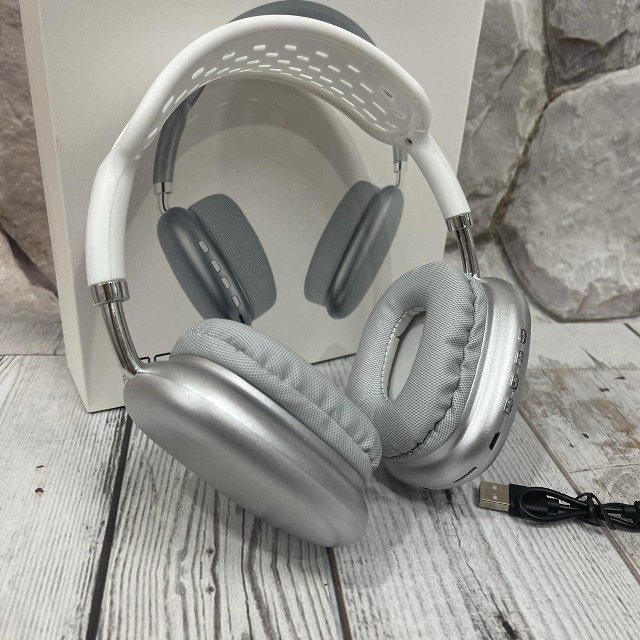 БездротовІ навушники P9 Max Silver Bluetooth - Зображення 4
