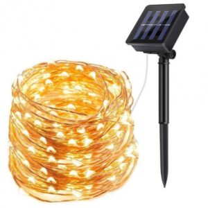 Сонячна світлодіодна гірлянда 7 метрів 50 LED, новорічна гірлянда від сонячної батареї 7 м premium стандарт